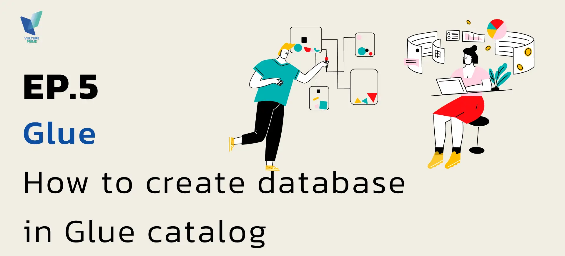 สร้่าง Database สำหรับ Glue catalog